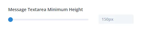 message textarea minimum height setting in the Divi Contact Form plugin