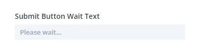 submit button wait text setting in the Divi Contact Form Helper plugin