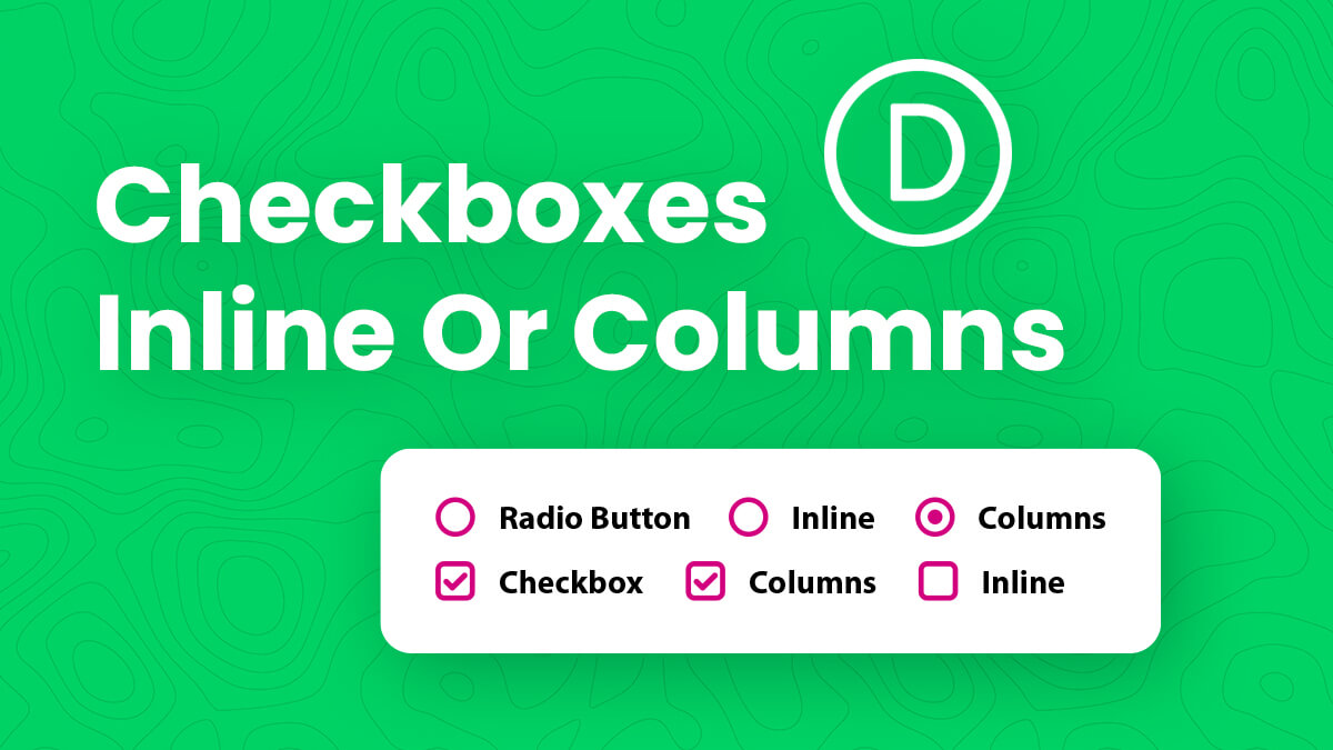 How To Display The Divi Contact Form Checkboxes And Radio Buttons Inline Horizontal Or In Columns
