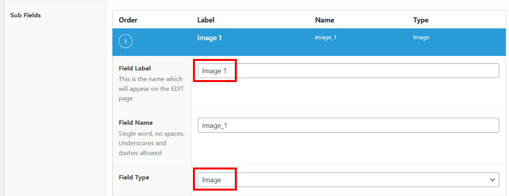 add image fiellds to ACF sub fields image group add image fiellds to ACF sub fields image group