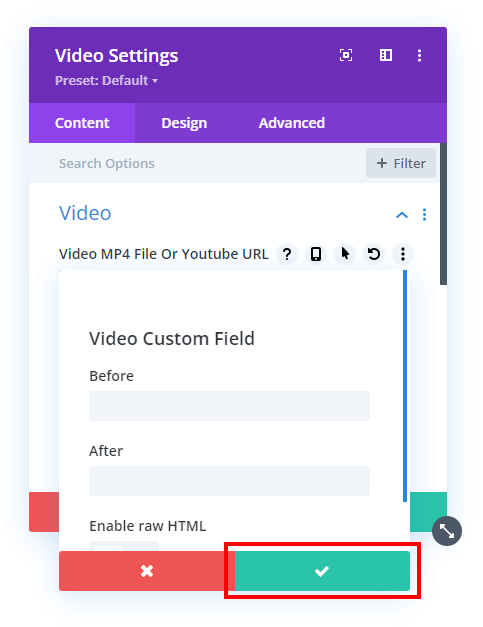 save the custom field in the Divi Video module with the Divi Dynamic Helper plugin