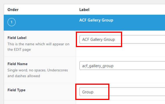 set up an ACF image group field for Divi gallery module