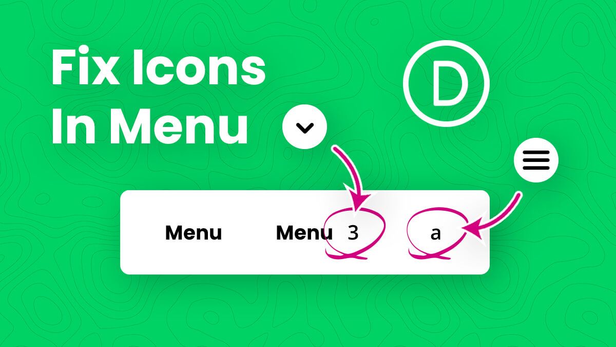 How To Fix The Number 3 Or Letter a Icons Showing In The Divi Menu Tutorial by Pee Aye Creative