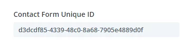 contact form unique ID setting in Divi Contact Form Helper