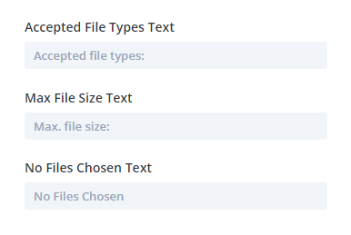 file upload custom label settings in the Divi Contact Form Helper plugin