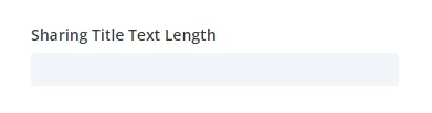sharing title text length setting in the Divi Social Sharing Buttons module