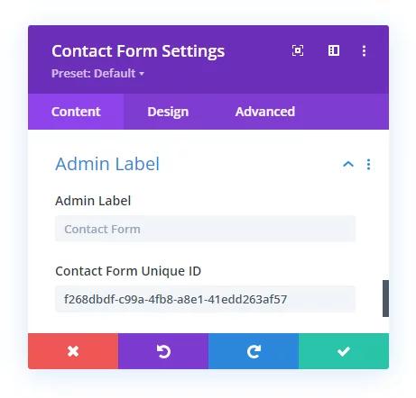 unique form ID setting in Divi Contact Form Helper unique form ID setting in Divi Contact Form Helper
