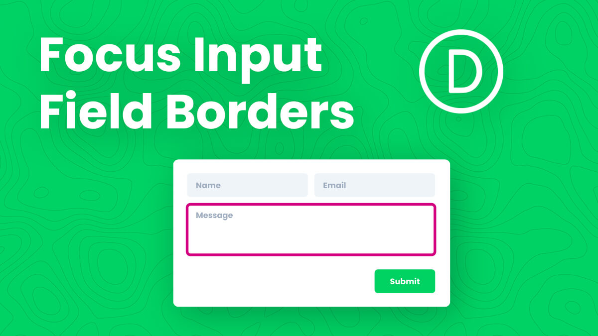 How To Add Focus Input Field Borders To The Divi Contact Form Tutorial by Pee Aye Creative