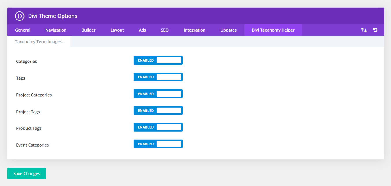 adding image support for taxonomy terms with the Divi Taxonomy Helper plugin