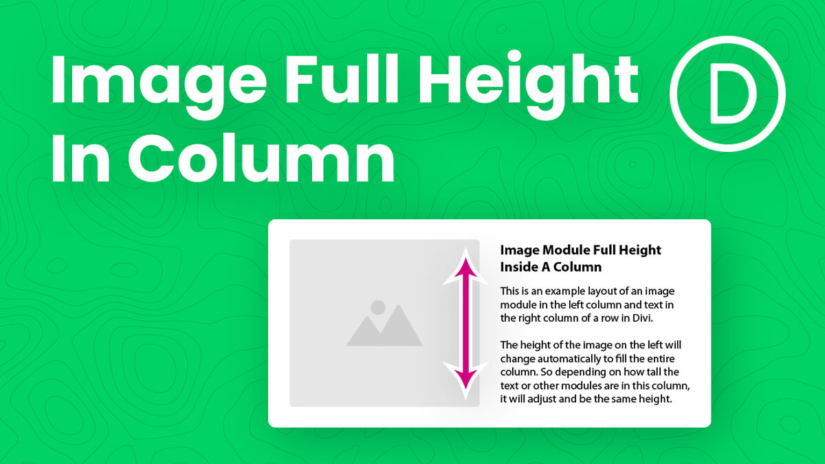 How To Make An Image Module Fill The Column Height In Divi Tutorial by Pee Aye Creative