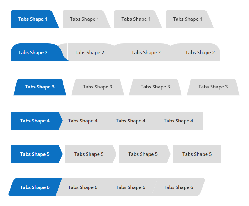 custom tabs shapes skews in the Divi Tabs Maker plugin