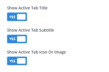 show or hide the activet tab title subtitle or image icon in the Divi Tabs Maker plugin