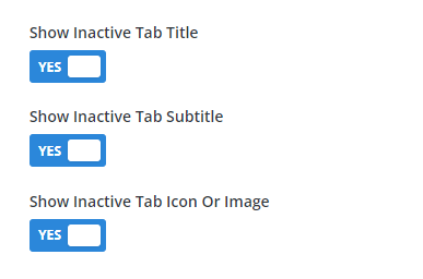 show or hide the inactivet tab title subtitle or image icon in the Divi Tabs Maker plugin