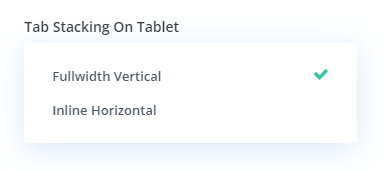 tab stacking on tablet vertical stacked or inline horizontal setting in the Divi Tabs Maker plugin