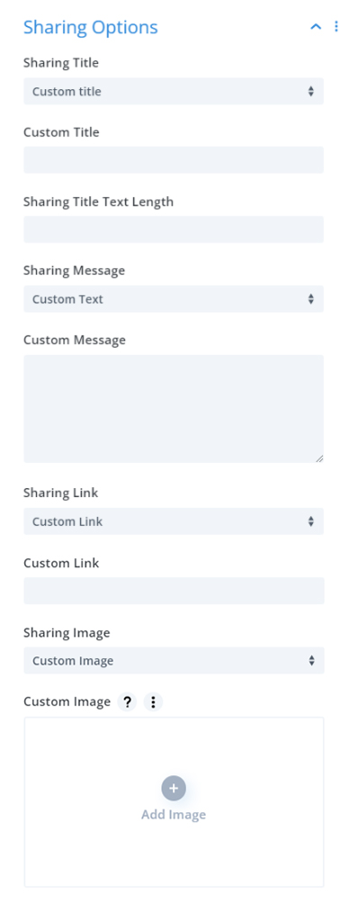 custom sharing options in the Divi Social Sharing Buttons module