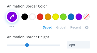 tabs animation border color and height in the Divi Tabs Maker plugin