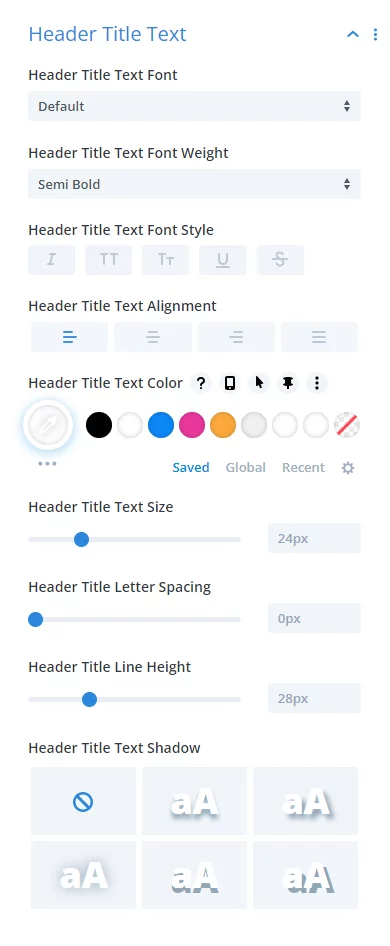 header title text settings in the Divi Table of Contents Maker module plugin by Pee-Aye Creative header title text settings in the Divi Table of Contents Maker module plugin by Pee Aye Creative