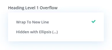 heading level overflow settings in the Divi Table of Contents Maker module plugin by Pee Aye Creative