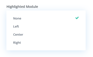 highlighed module left center right setting in the Divi Carousel Maker plugin