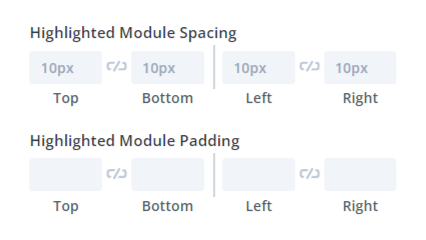 highlighted module spacing and padding setting in the Divi Carousel Maker plugin
