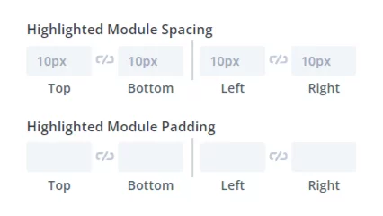 highlighted module spacing and padding setting in the Divi Carousel Maker plugin highlighted module spacing and padding setting in the Divi Carousel Maker plugin