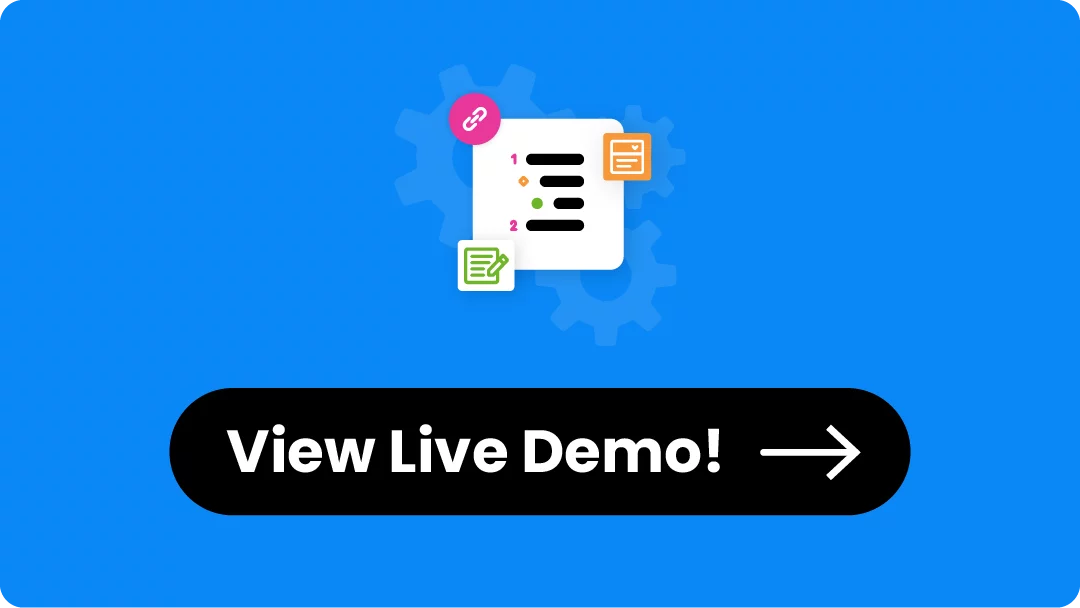 view live demo of the Divi Table of Contents Maker module