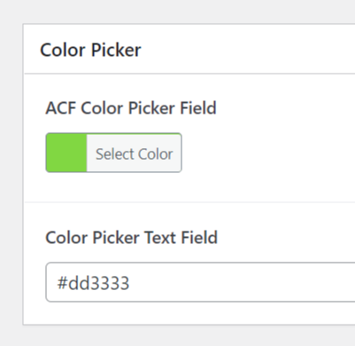 set color in custom fields and show on frontend using dynamic content in the Divi Dynamic Helper plugin