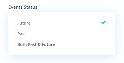 show past and future events setting in the Events Feed module Divi Events Calendar Plugin by Pee-Aye Creative show past and future events setting in the Events Feed module Divi Events Calendar Plugin by Pee Aye Creative