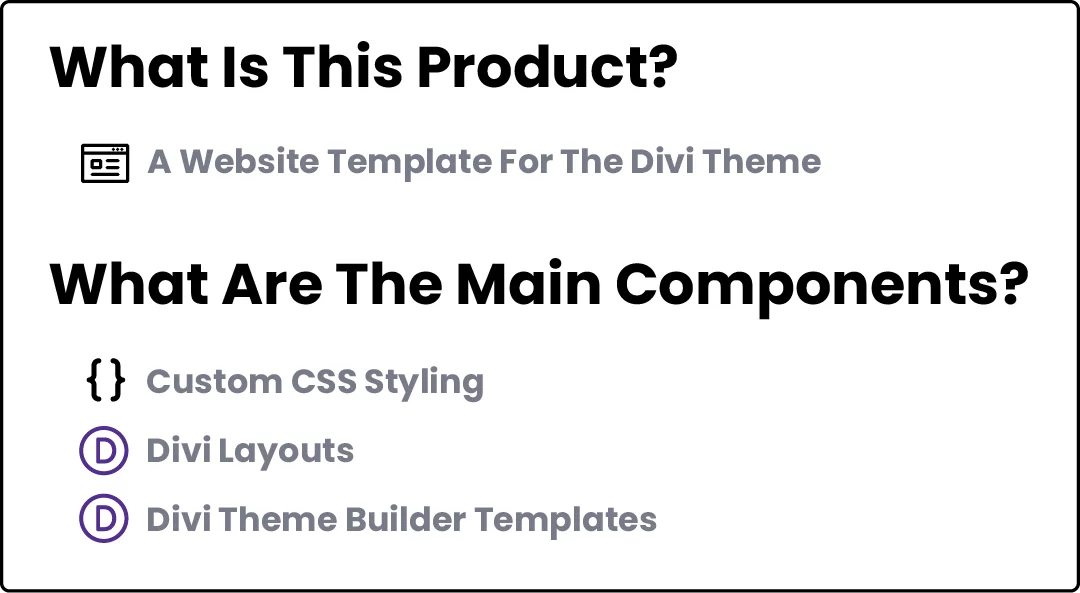 what is this Divi child theme product 1
