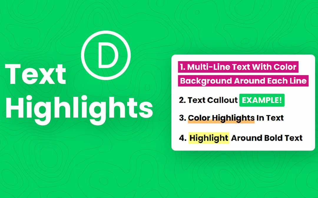 How to Highlight Text in WordPress Divi Theme 