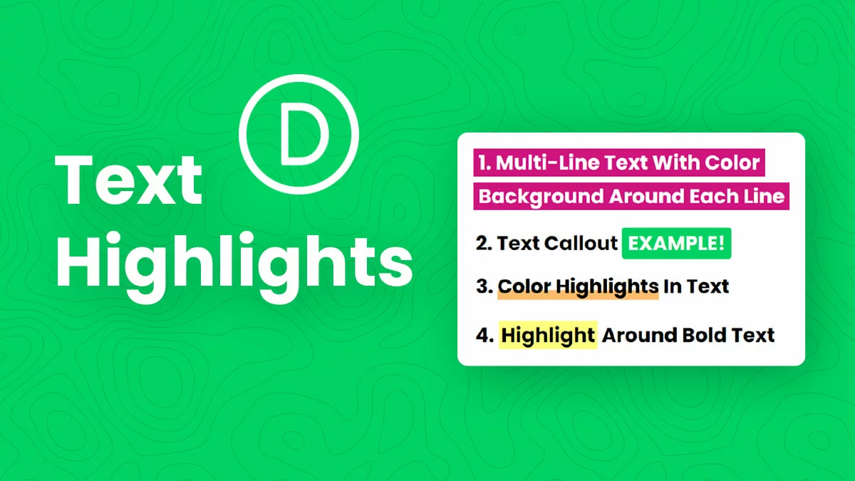 How To Add Text Highlights Callouts Accents and Underlines in Divi Tutorial by Pee Aye Creative