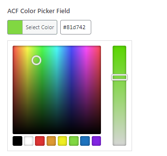 advanced custom fields color picker field in the Divi Dynamic Helper plugin