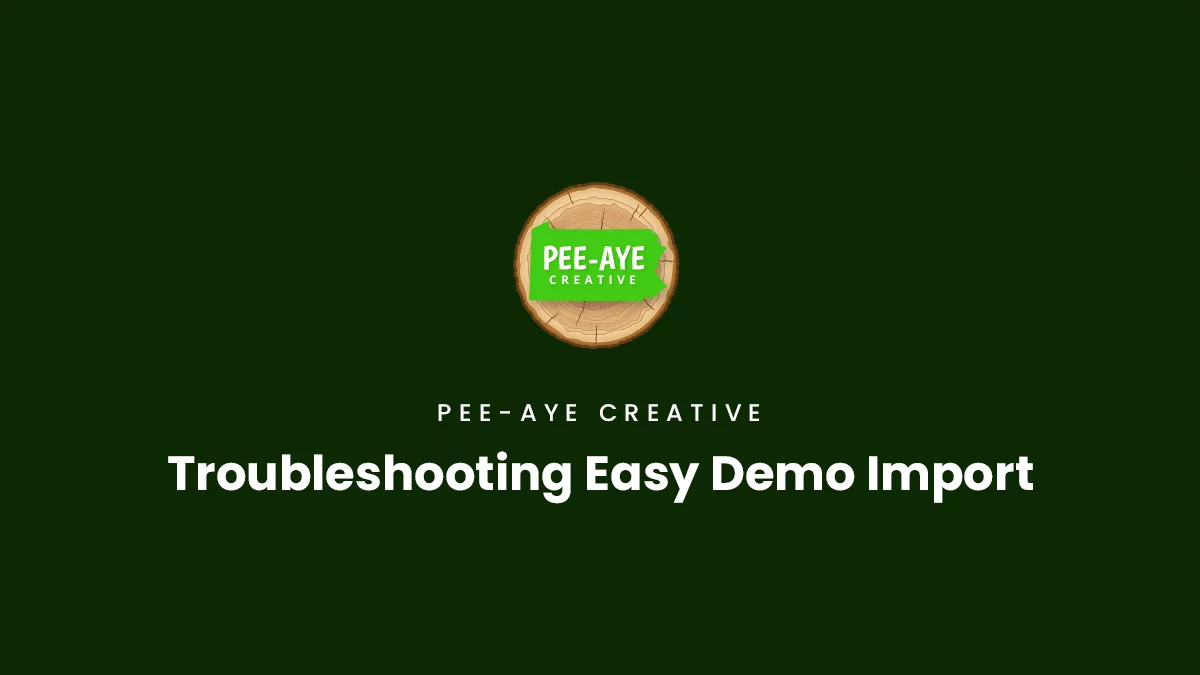 Troubleshooting Easy Demo Import Divi Child Themes