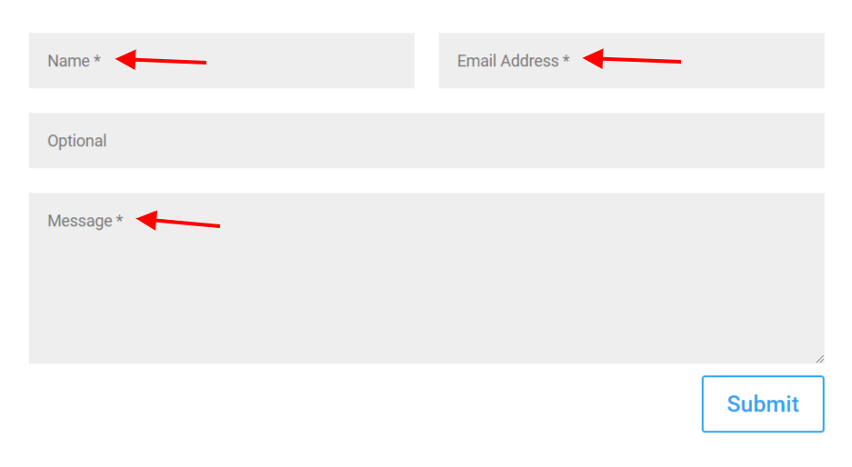 showing asterisks on required fields in the Divi Contact Form module
