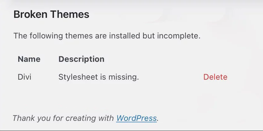 stylsheet is missing issue in Divi Theme stylsheet is missing issue in Divi Theme
