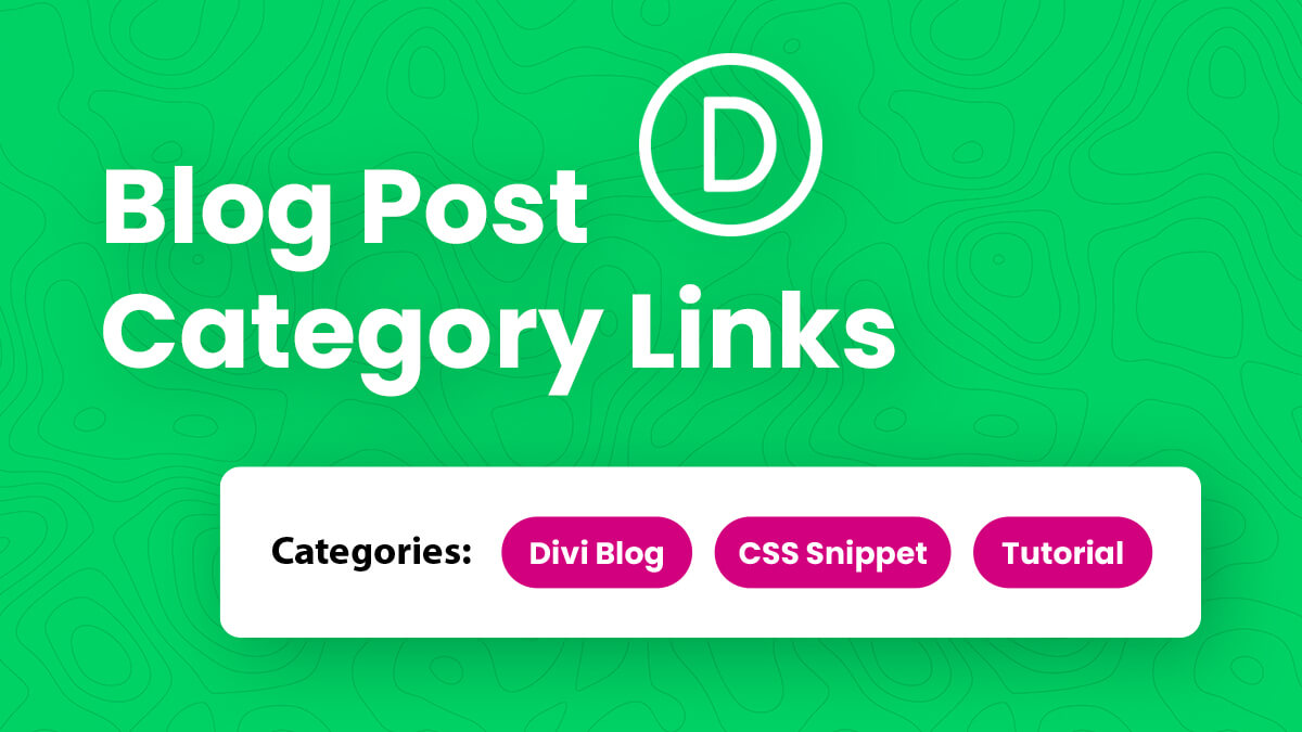 How To Add Current Blog Post Category And Tag Meta Links In Divi Tutorial by Pee Aye Creative