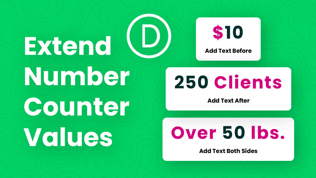 How To Add Text Or Symbols Before And After The Divi Number Counter Tutorial By Pee Aye Creative
