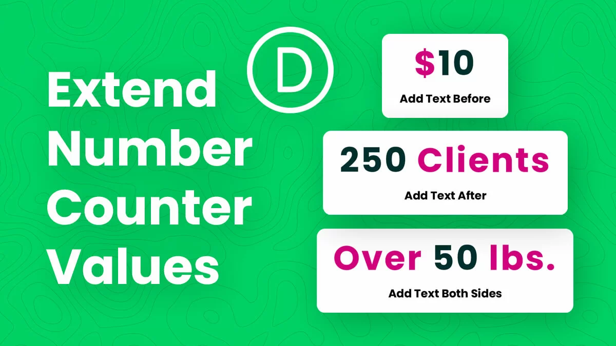 How To Add Text Or Symbols Before And After The Divi Number Counter