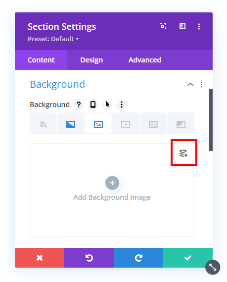 adding category images to the background of a Divi section with dynamic content