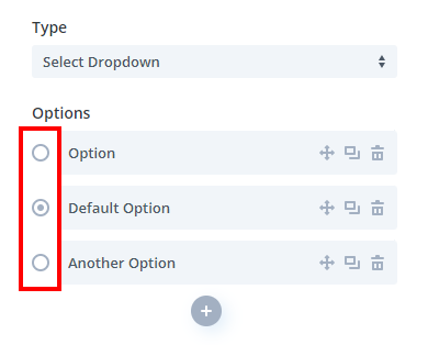 features to set default dropdown select option in the Divi Contact Form Helper plugin