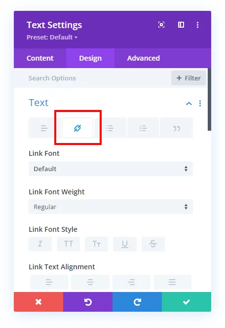 using the text module design settings to style the Divi blog post category links using the text module design settings to style the Divi blog post category links