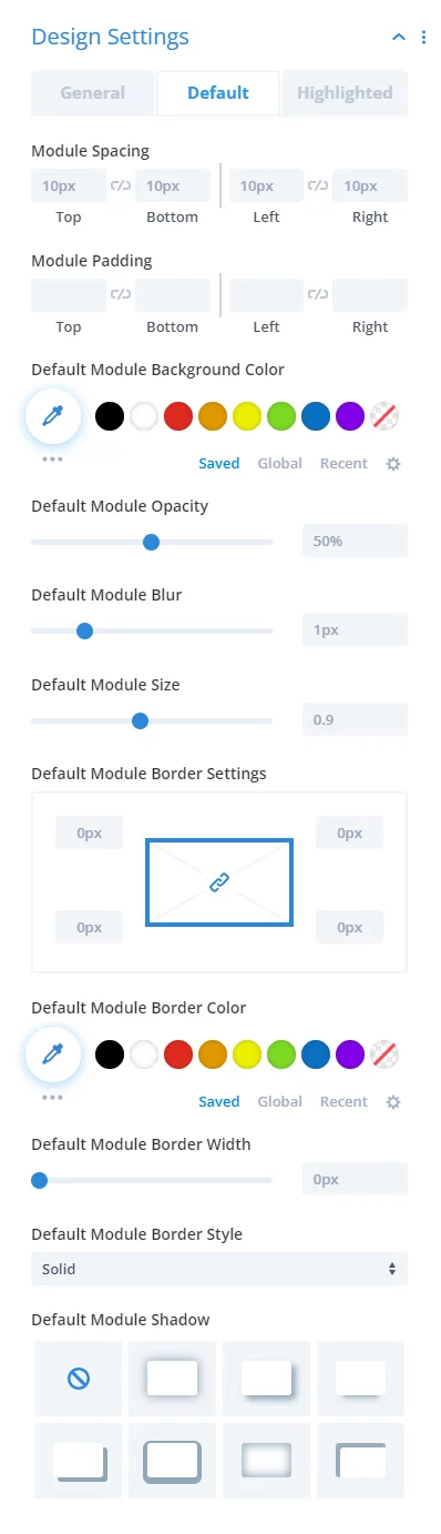 Divi Carousel Maker plugin Design Settings 2.0