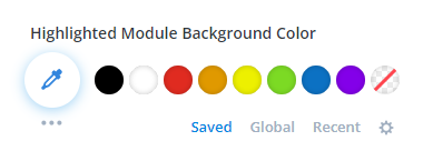 highlighted module background color settings in the Divi Carousel Maker plugin