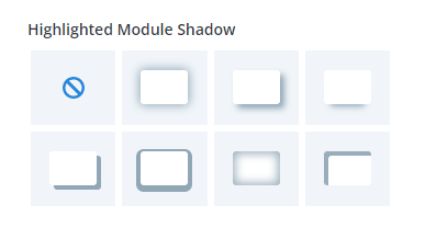 highlighted module box shadow settings in the Divi Carousel Maker plugin