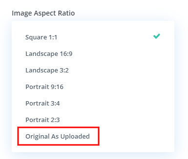 image aspect ratio original as uploaded option in the Events Calendar module Divi Events Calendar Plugin by Pee Aye Creative