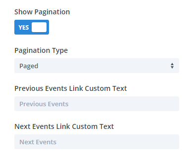 previous and next pagination in the Events Calendar module Divi Events Calendar Plugin by Pee Aye Creative