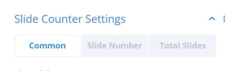 Divi Carousel Maker Slide Counter settings tabs