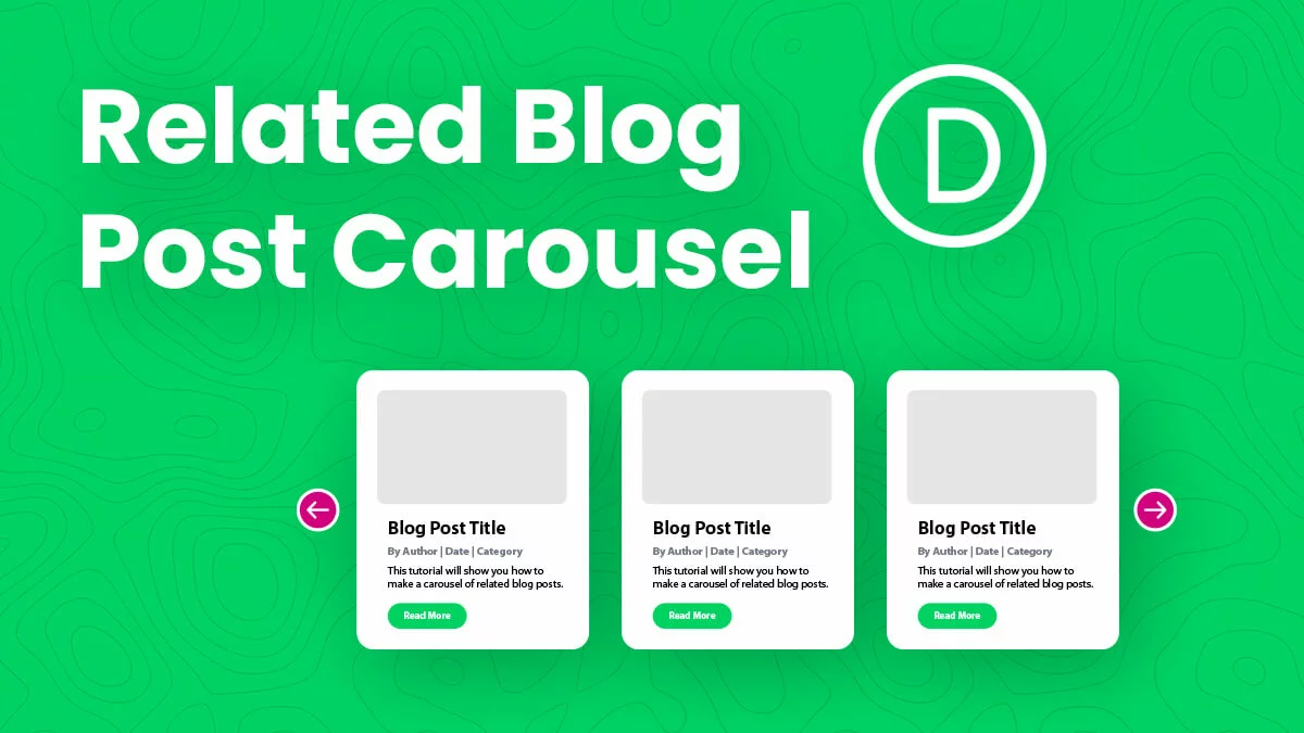 How To Display A Carousel Of Related Divi Blog Posts Tutorial by Pee Aye Creative
