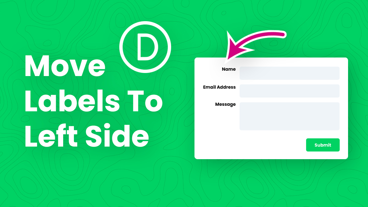 How To Move The Contact Form Field Labels To The Left Side