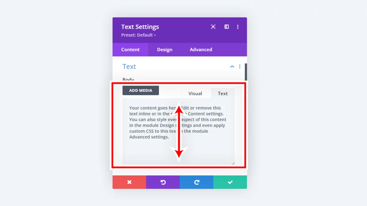 Increase The Height Of The Text (HTML) Tab Textarea Setting In Divi Assistant Plugin